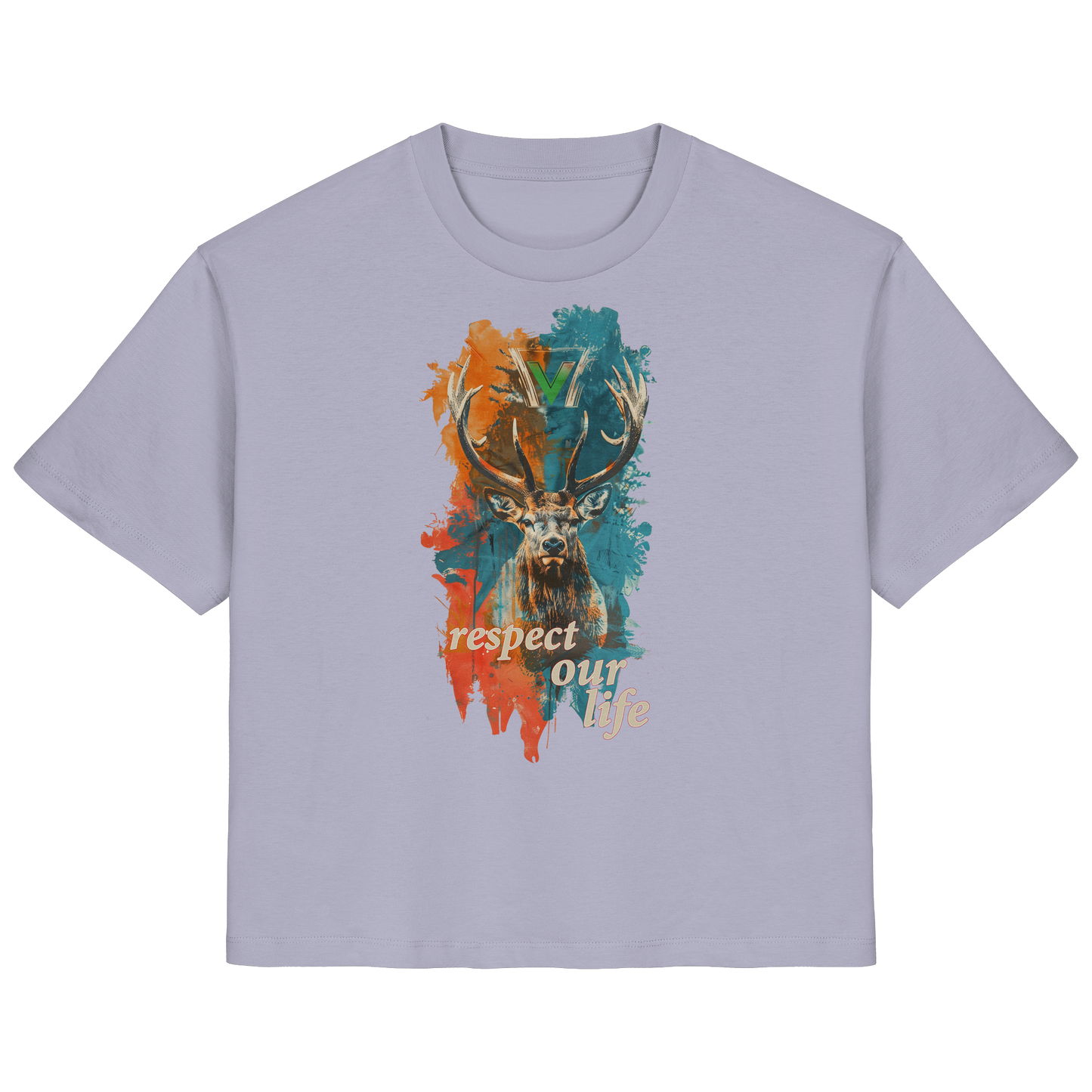 vegwear "respect our life - Hirsch" - Damen T-Shirt