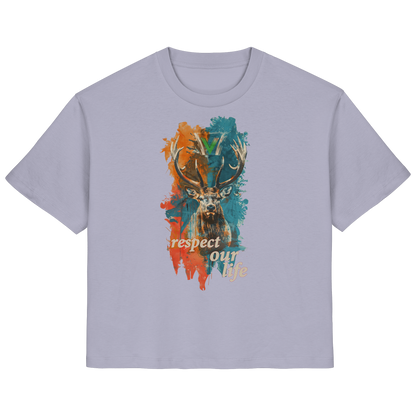 vegwear "respect our life - Hirsch" - Damen T-Shirt
