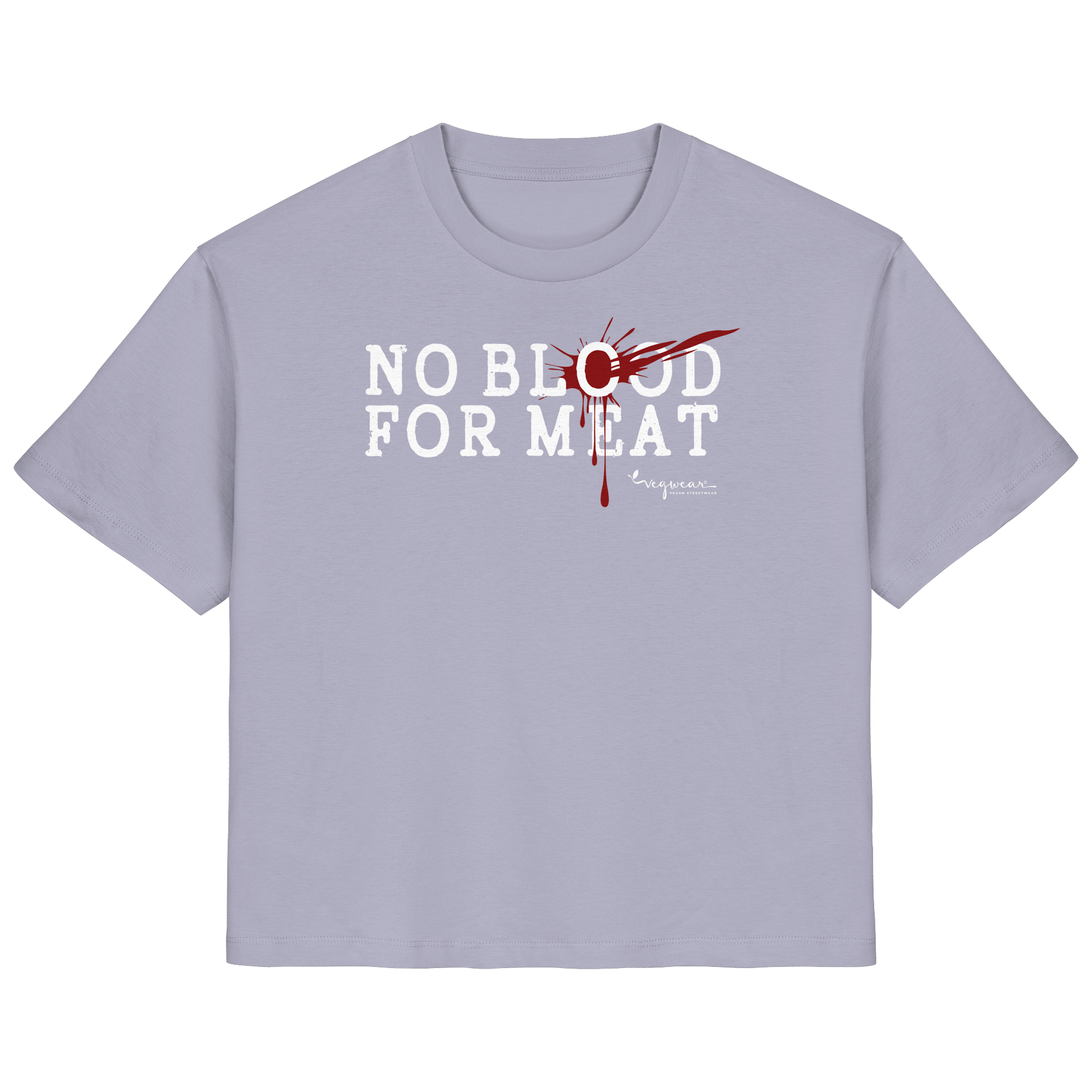 100% vegane T-Shirt für Damen: 'no blood for meat' | vegwear