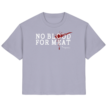 100% vegane T-Shirt für Damen: 'no blood for meat' | vegwear