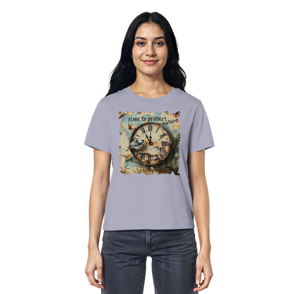 vegwear "time to protect nature" - Damen T-Shirt, nachhaltige Mode