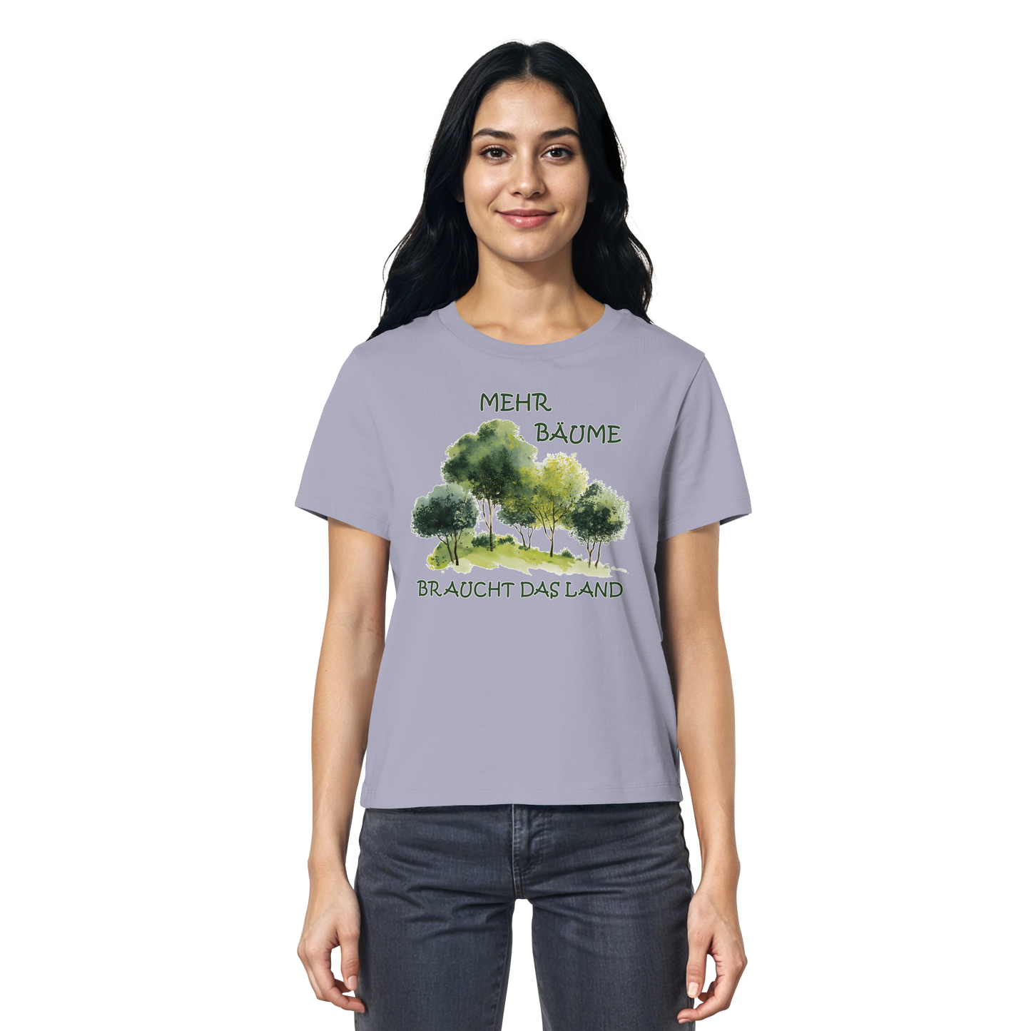 vegwear "mehr Bäume braucht das Land" - Damen Bio T-Shirt, vegan, fair, nachhaltig