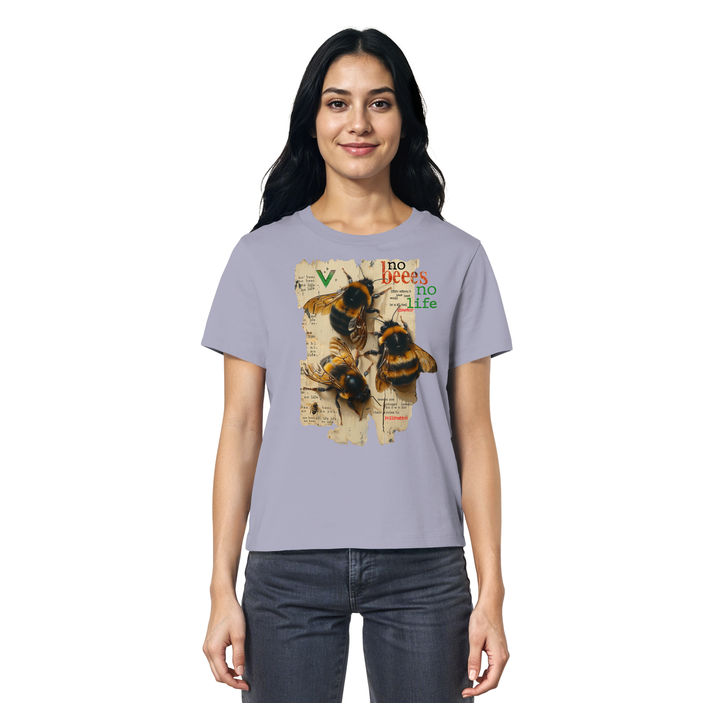 vegwear "no bees no life" 2.0 - Damen T-Shirt, bio, vegan