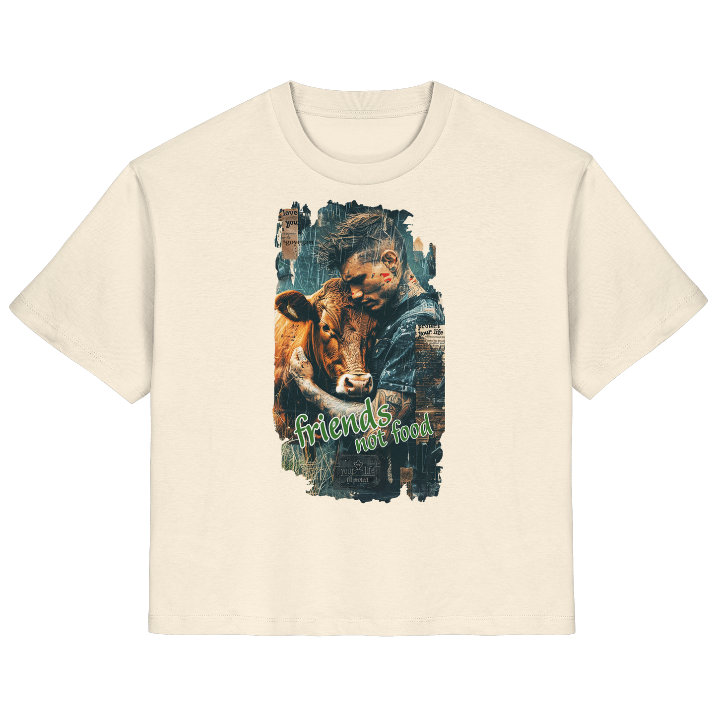 vegwear "friends not food" - Damen Bio T-Shirt, bio, fair