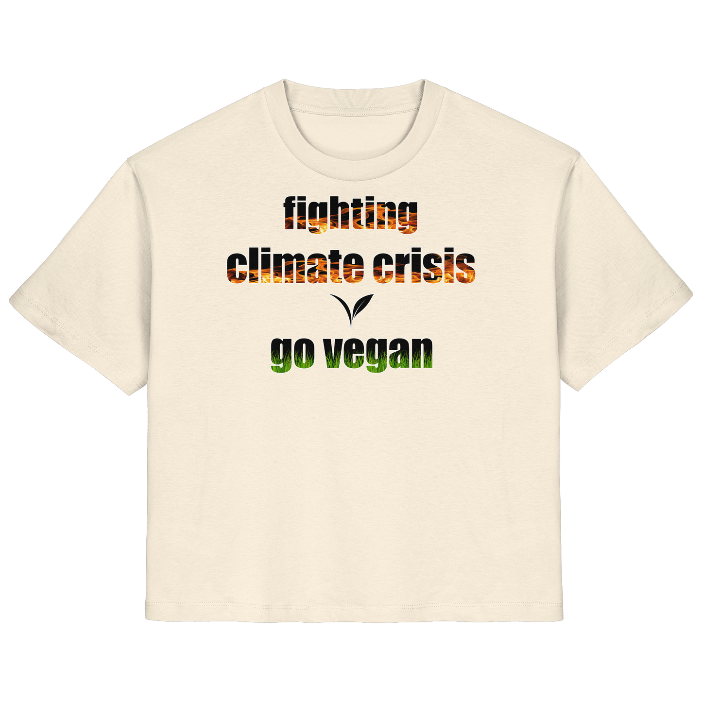 vegwear "fighting climate cirsis" - Damen Bio T-Shirt vegan & klimafreundlich