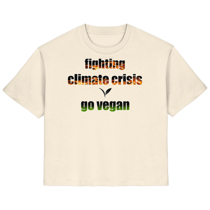 vegwear "fighting climate cirsis" - Damen Bio T-Shirt vegan & klimafreundlich