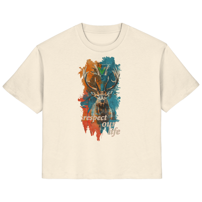 vegwear "respect our life - Hirsch" - Damen T-Shirt