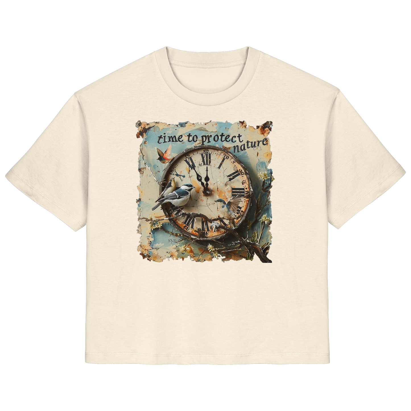 vegwear "time to protect nature" - Damen T-Shirt, nachhaltige Mode