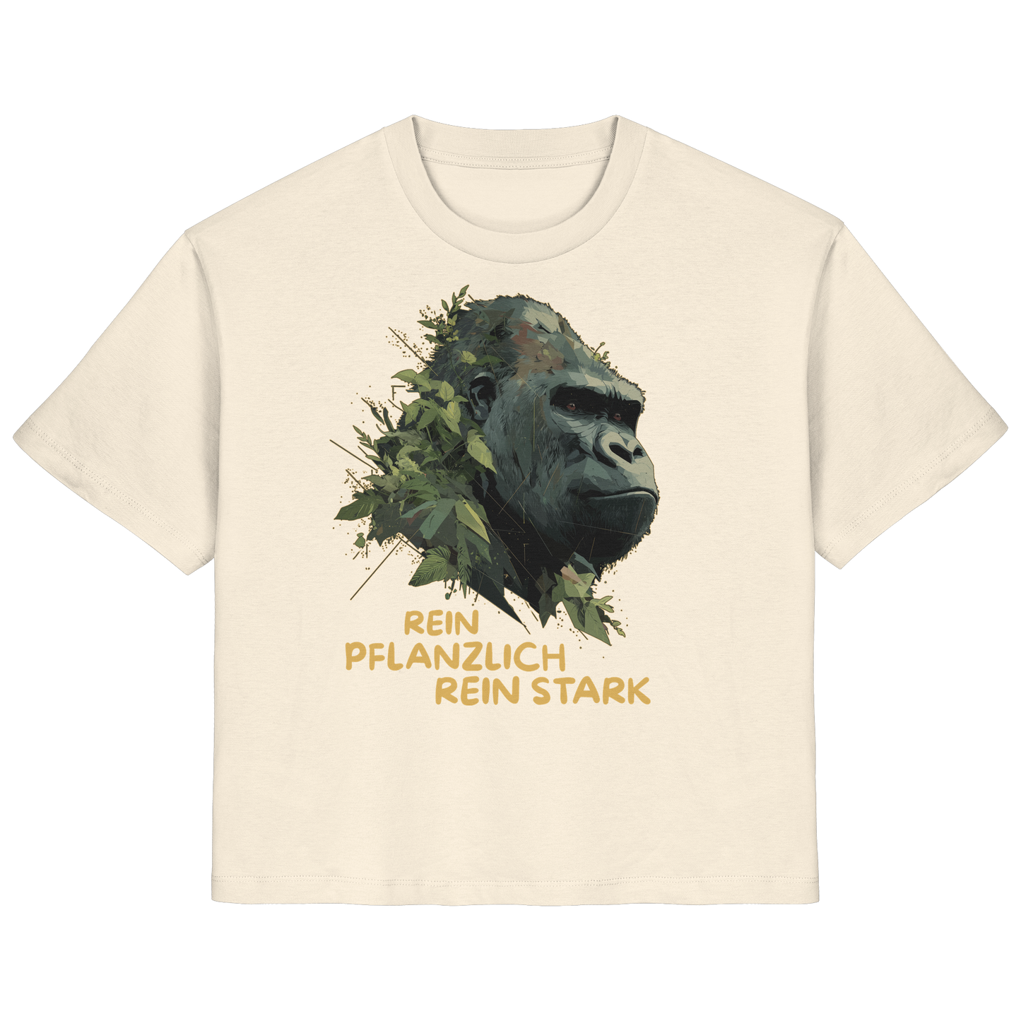 vegwear "Gorilla, rein pflanzlich rein stark" - Damen T-Shirt, bio, vegan