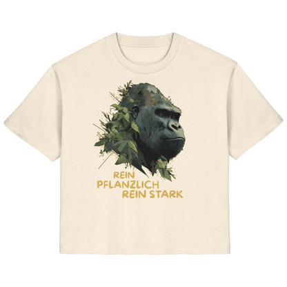 vegwear "Gorilla, rein pflanzlich rein stark" - Damen T-Shirt, bio, vegan