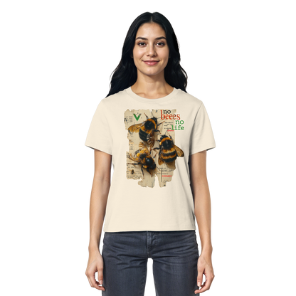 vegwear "no bees no life" 2.0 - Damen T-Shirt, bio, vegan