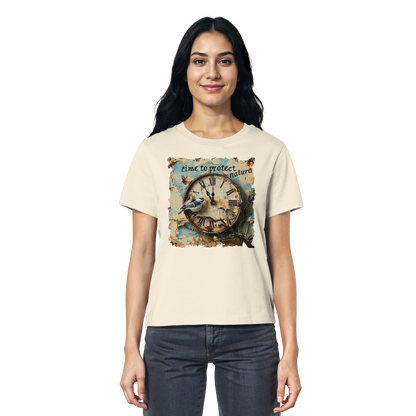 vegwear "time to protect nature" - Damen T-Shirt, nachhaltige Mode