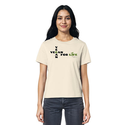vegwear "vegan for life" - Damen T-Shirt bio vegan fair