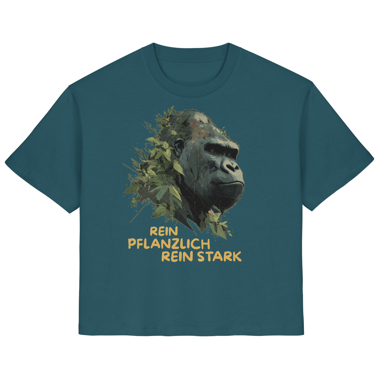 vegwear "Gorilla, rein pflanzlich rein stark" - Damen T-Shirt, bio, vegan