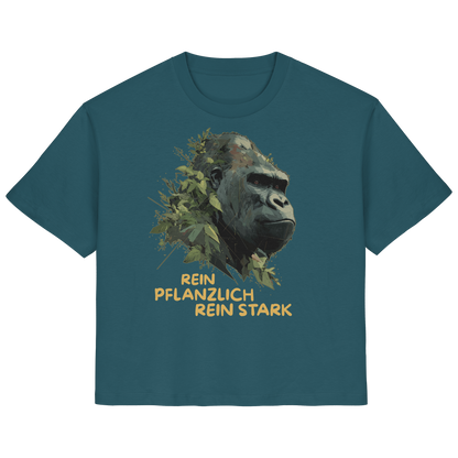 vegwear "Gorilla, rein pflanzlich rein stark" - Damen T-Shirt, bio, vegan