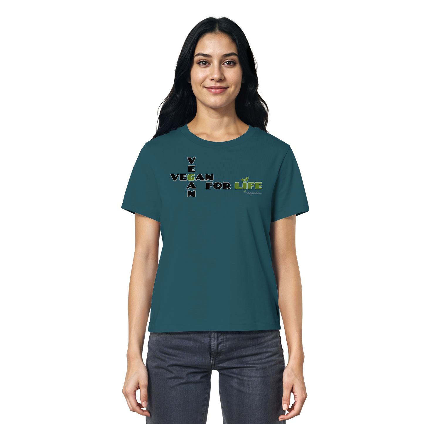 vegwear "vegan for life" - Damen T-Shirt bio vegan fair