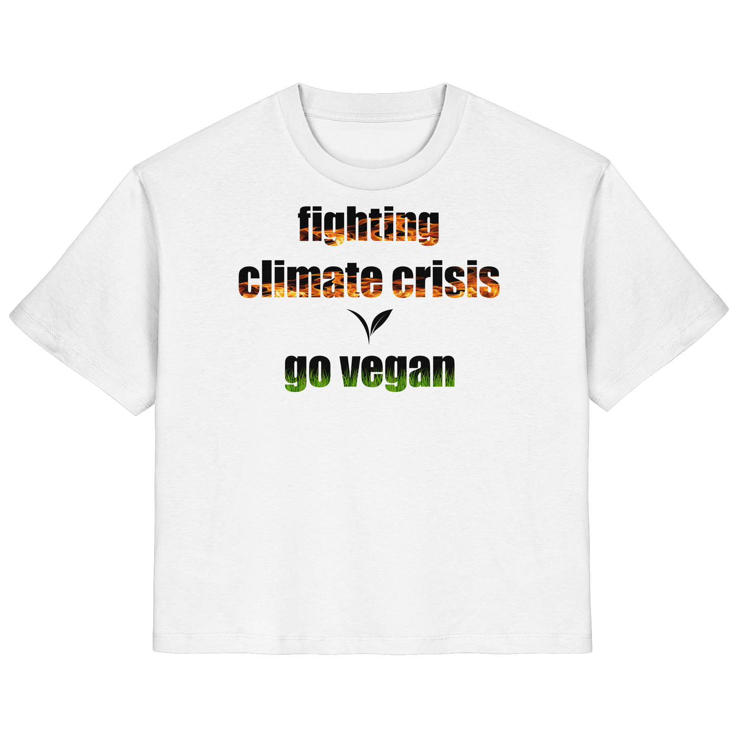 vegwear "fighting climate cirsis" - Damen Bio T-Shirt vegan & klimafreundlich