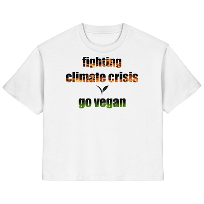 vegwear "fighting climate cirsis" - Damen Bio T-Shirt vegan & klimafreundlich