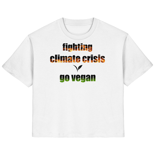 vegwear "fighting climate cirsis" - Damen Bio T-Shirt vegan & klimafreundlich