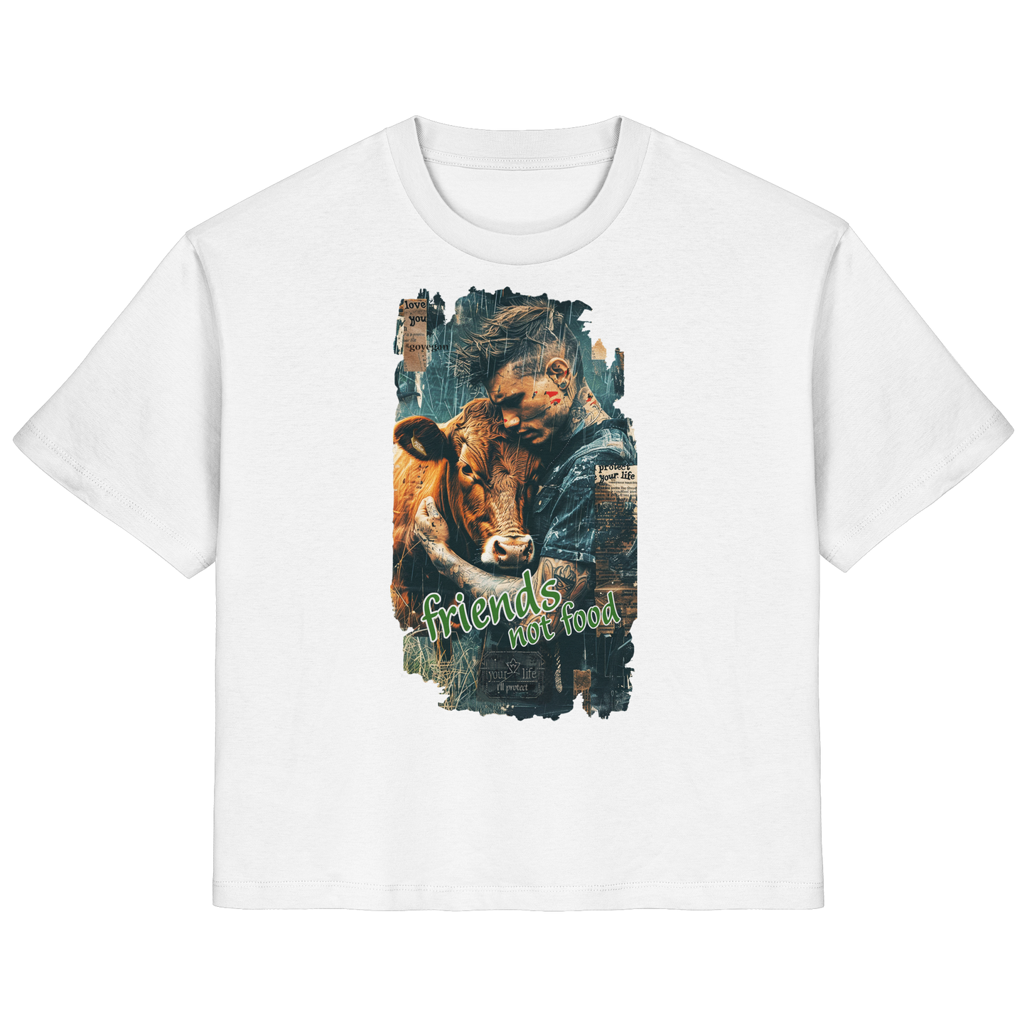 vegwear "friends not food" - Damen Bio T-Shirt, bio, fair