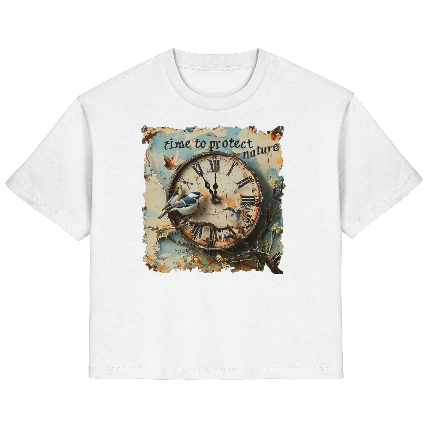 vegwear "time to protect nature" - Damen T-Shirt, nachhaltige Mode