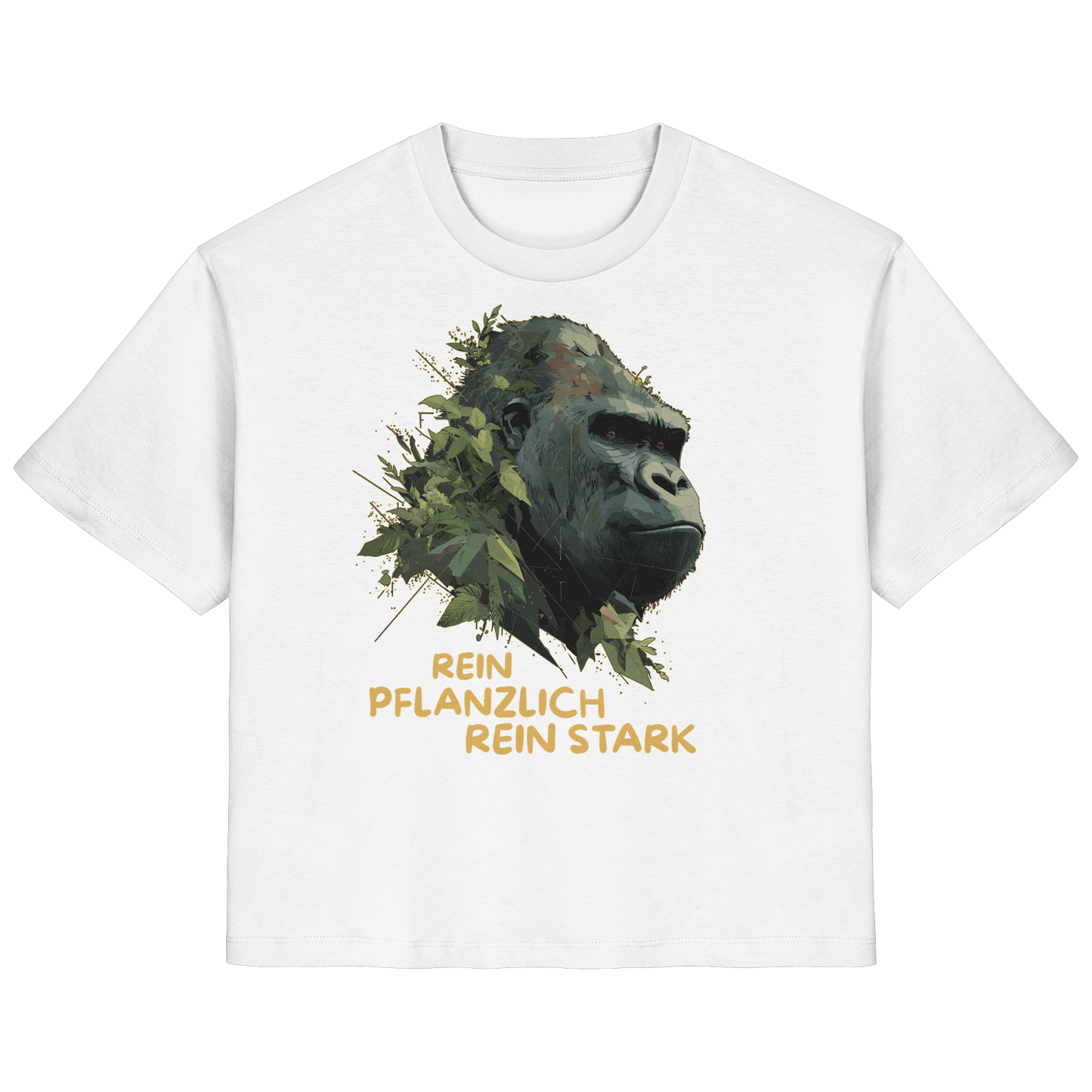 vegwear "Gorilla, rein pflanzlich rein stark" - Damen T-Shirt, bio, vegan