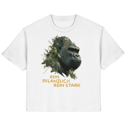 vegwear "Gorilla, rein pflanzlich rein stark" - Damen T-Shirt, bio, vegan