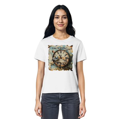vegwear "time to protect nature" - Damen T-Shirt, nachhaltige Mode