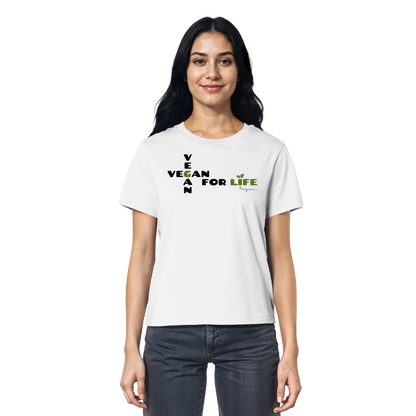 vegwear "vegan for life" - Damen T-Shirt bio vegan fair