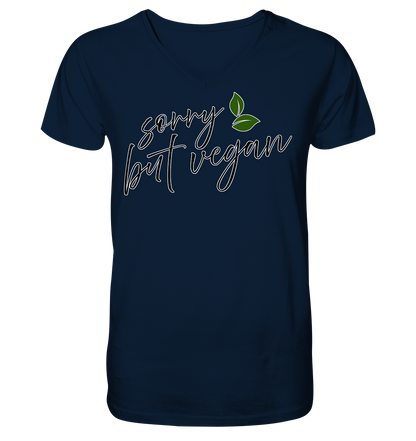 vegwear "sorry but vegan" - Men's V-neck T-shirt, organic