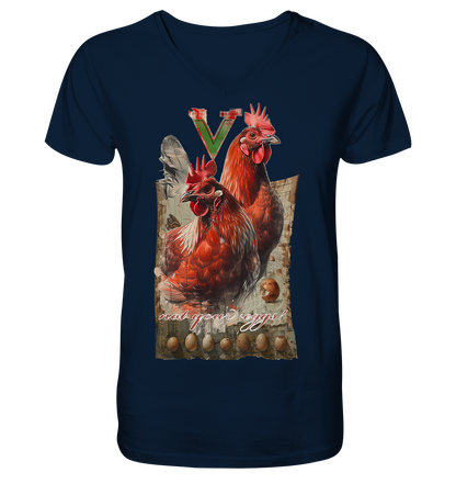Motif "not your eggs" - Men's Organic T-Shirt V-Neck