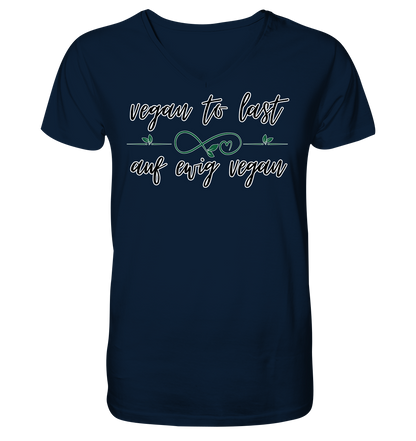 vegwear "vegan to last" - Herren T-Shirt mit V-Ausschnitt, bio, vegan