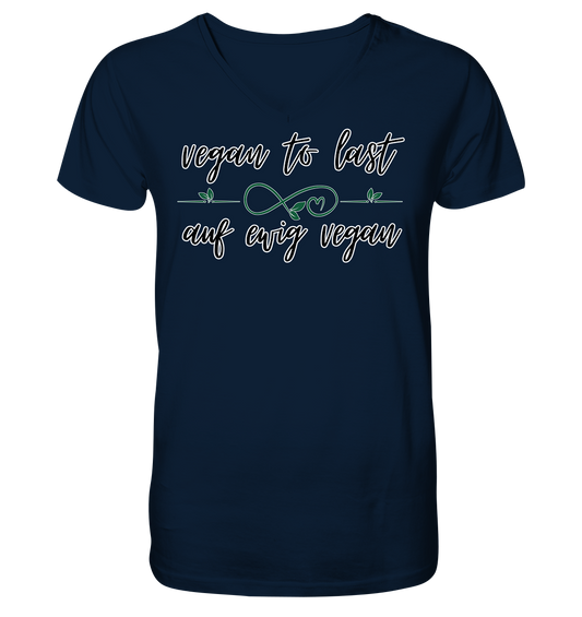 vegwear "vegan to last" - Herren T-Shirt mit V-Ausschnitt, bio, vegan