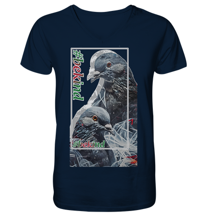 Motiv "be kind" - Herren Bio T-Shirt V-Ausschnitt
