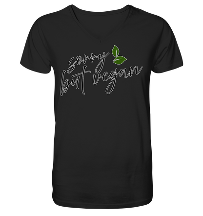 vegwear "sorry but vegan" - Men's V-neck T-shirt, organic
