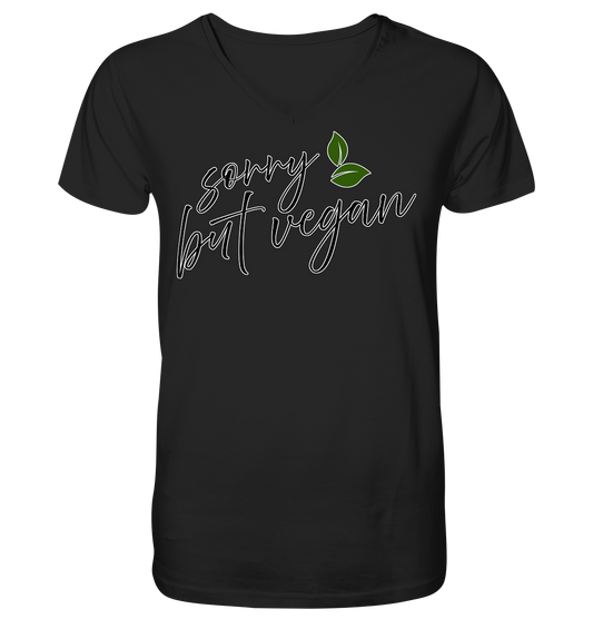 vegwear "sorry but vegan" - Men's V-neck T-shirt, organic
