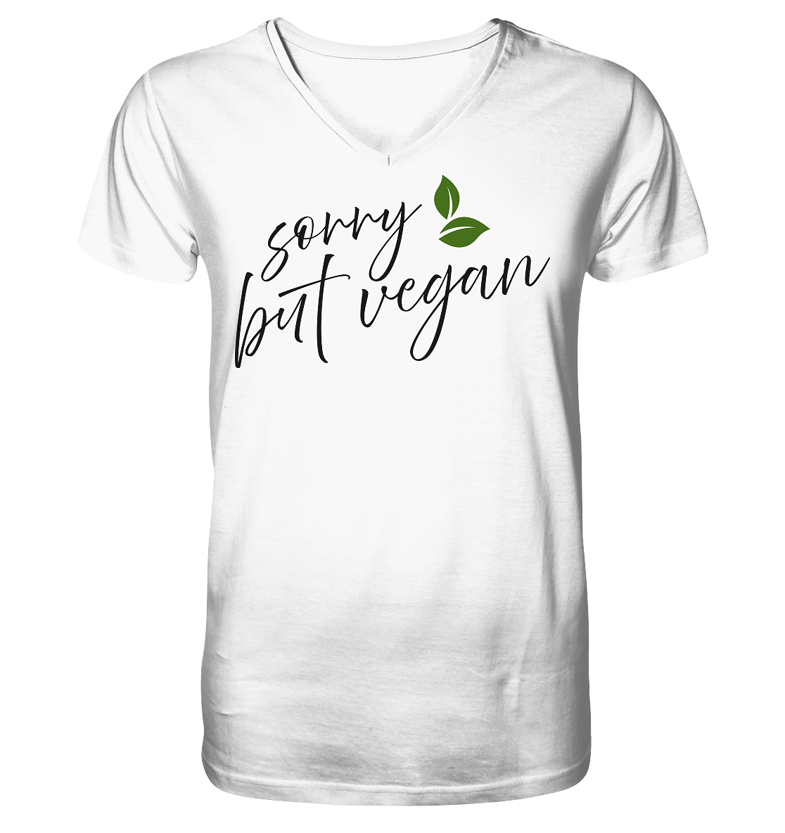 vegwear "sorry but vegan" - Men's V-neck T-shirt, organic