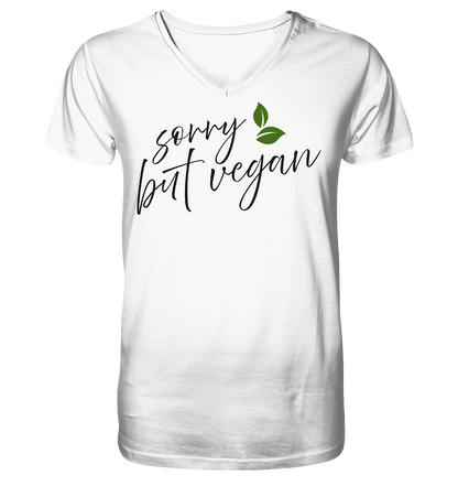 vegwear "sorry but vegan" - Men's V-neck T-shirt, organic