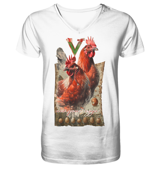 Motif "not your eggs" - Men's Organic T-Shirt V-Neck