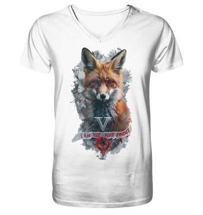 Motiv "not your target" - Herren Bio T-Shirt V-Ausschnitt