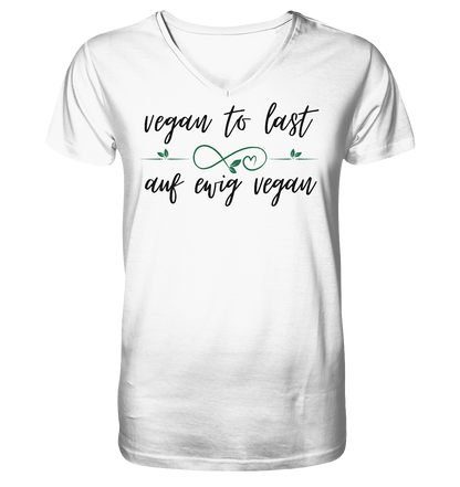 vegwear "vegan to last" - Herren T-Shirt mit V-Ausschnitt, bio, vegan