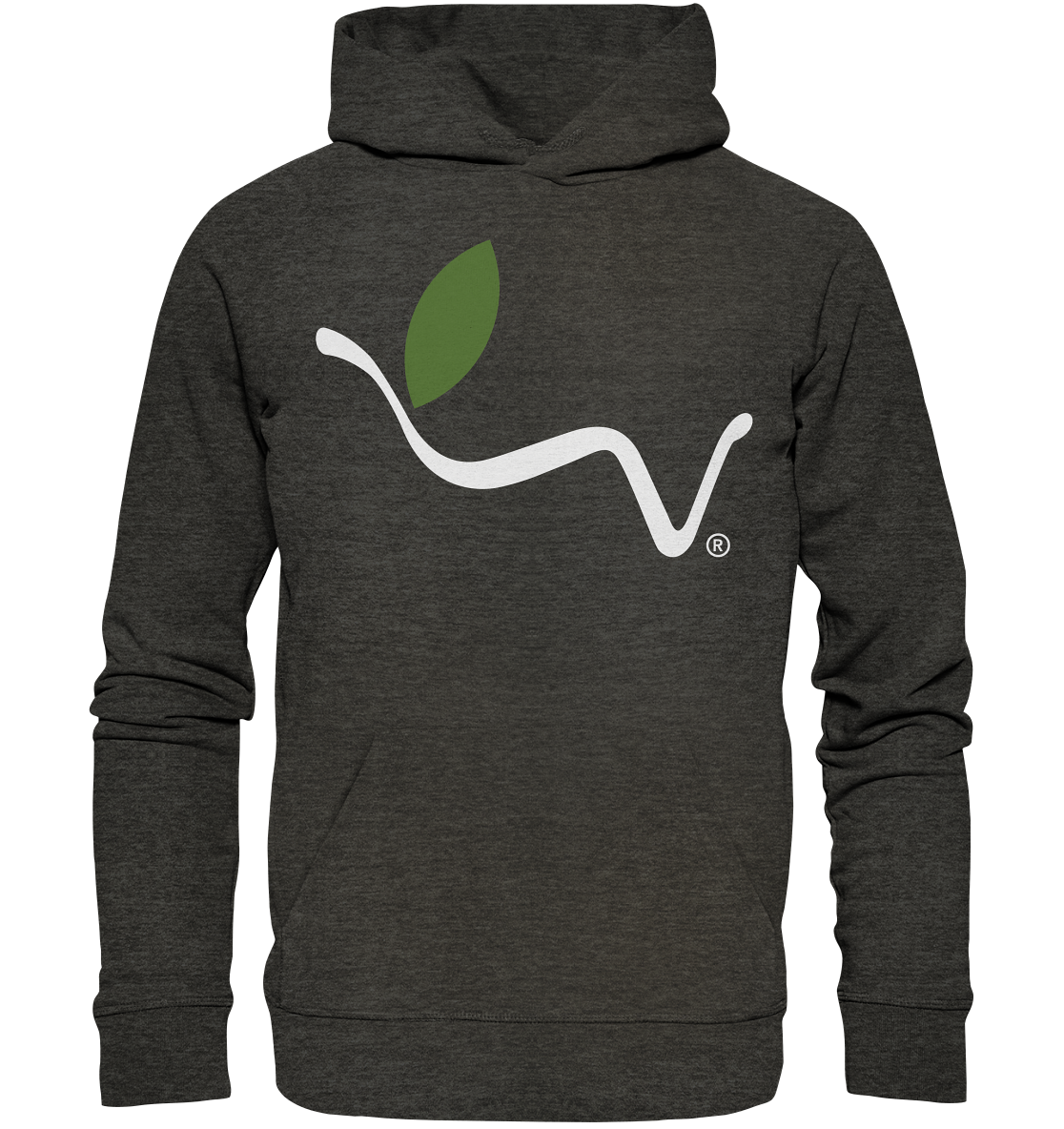 Motiv "vegwear Logo, weiß" - unisex Bio Hoodie / Kapuzenpulli