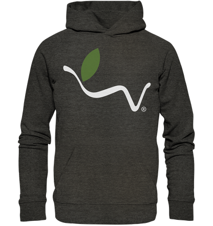 Motiv "vegwear Logo, weiß" - unisex Bio Hoodie / Kapuzenpulli