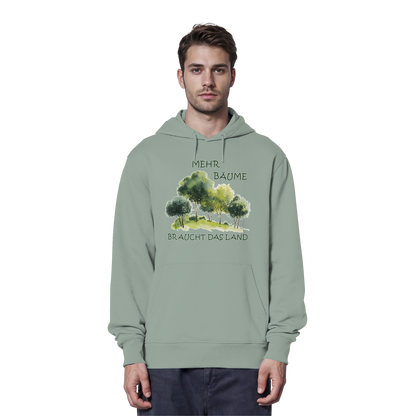 vegwear "mehr Bäume braucht das Land" - unisex Bio Hoodie / Kapuzenpulli, vegan, fair, nachhaltig