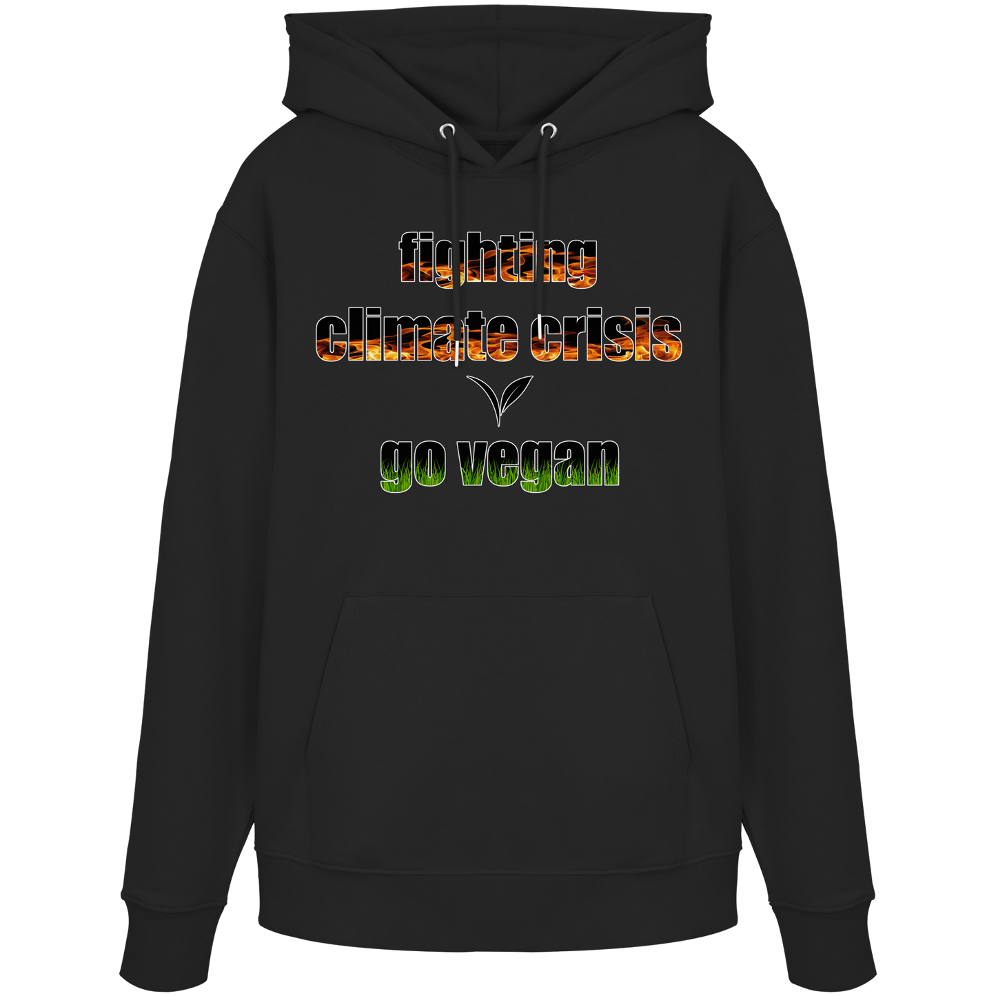 vegwear "fighting climate cirsis" - Bio Hoodie / Kapuzenpulli, vegan & klimafreundlich