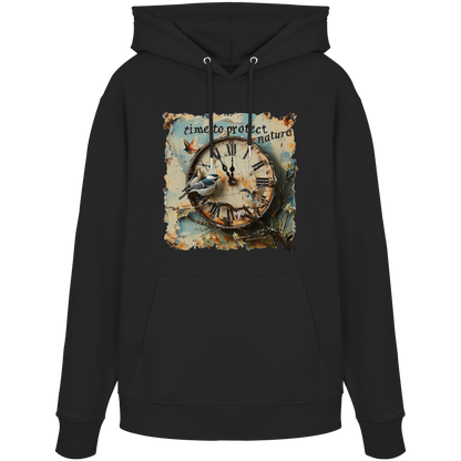 vegwear "time to protect nature" - unisex Hoodie / Kapuzenpulli, nachhaltige Mode
