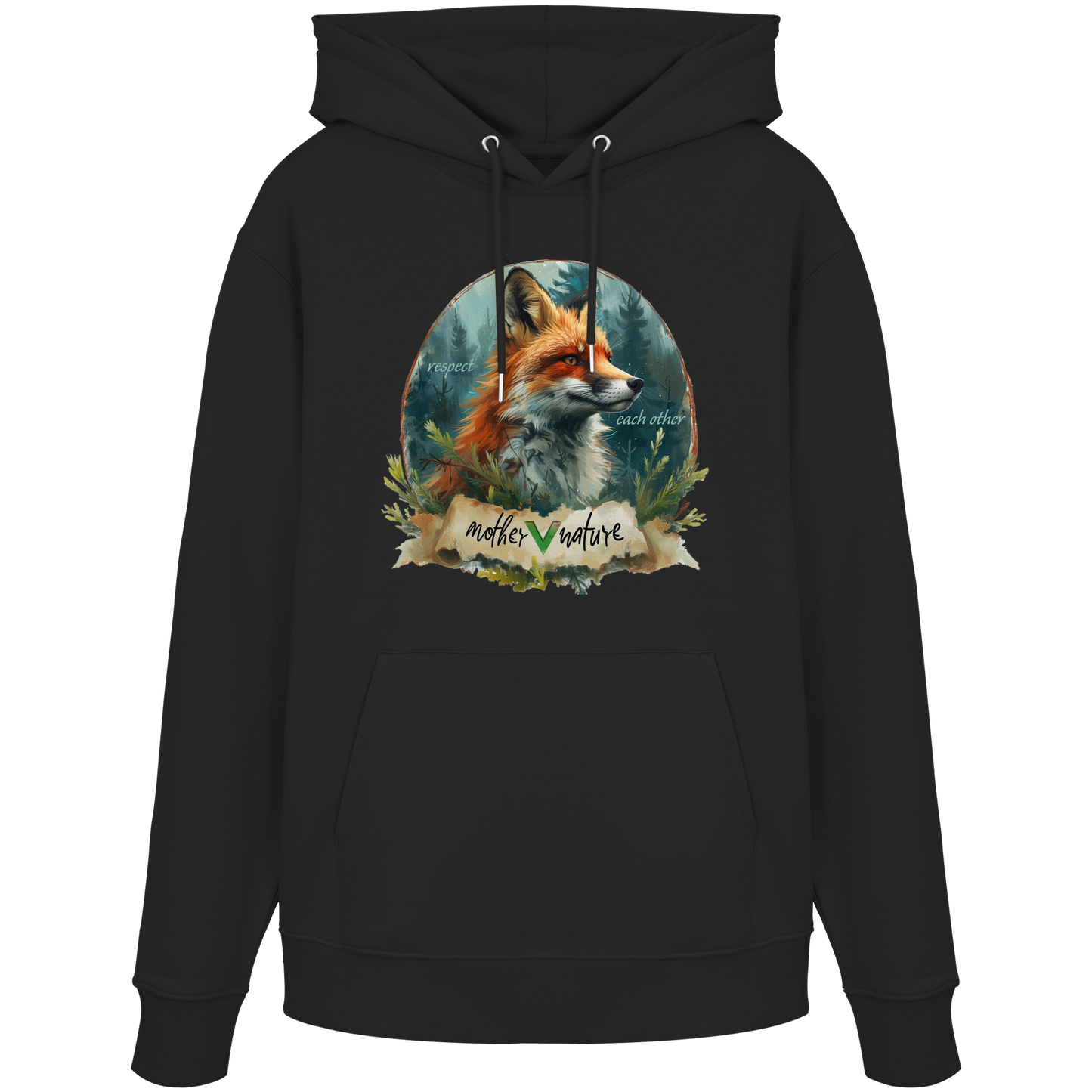 vegwear" respect each other" - unisex Hoodie / Kapuzenpulli, vegan, bio