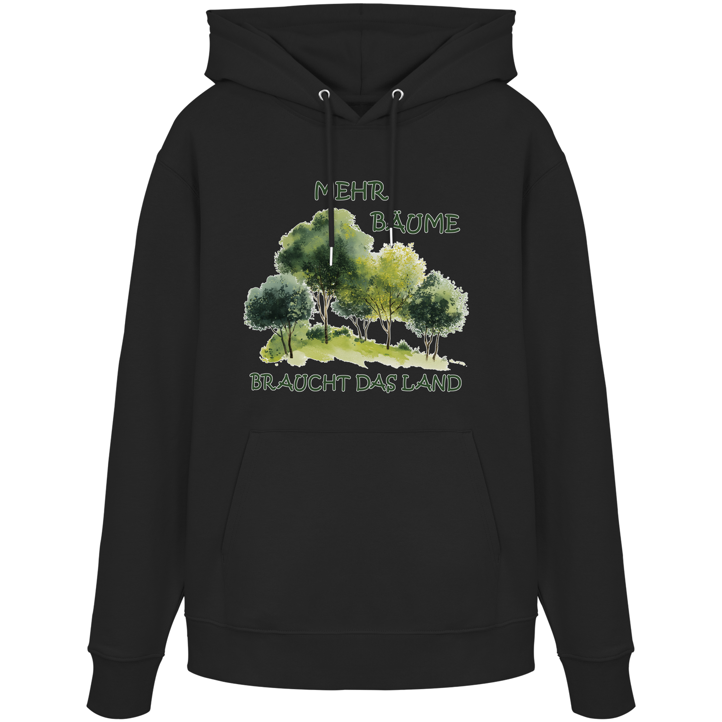 vegwear "mehr Bäume braucht das Land" - unisex Bio Hoodie / Kapuzenpulli, vegan, fair, nachhaltig