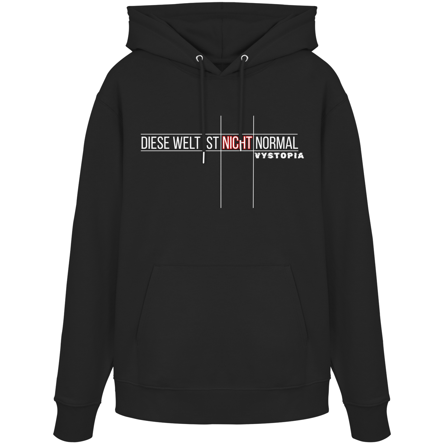 vegwear "Diese Welt ist nicht normal" -unisex Bio Hoodie / Kapuzenpulli