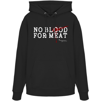 vegane Statement-Hoodie: "no blood for meat" Bio-Hoodie | vegwear